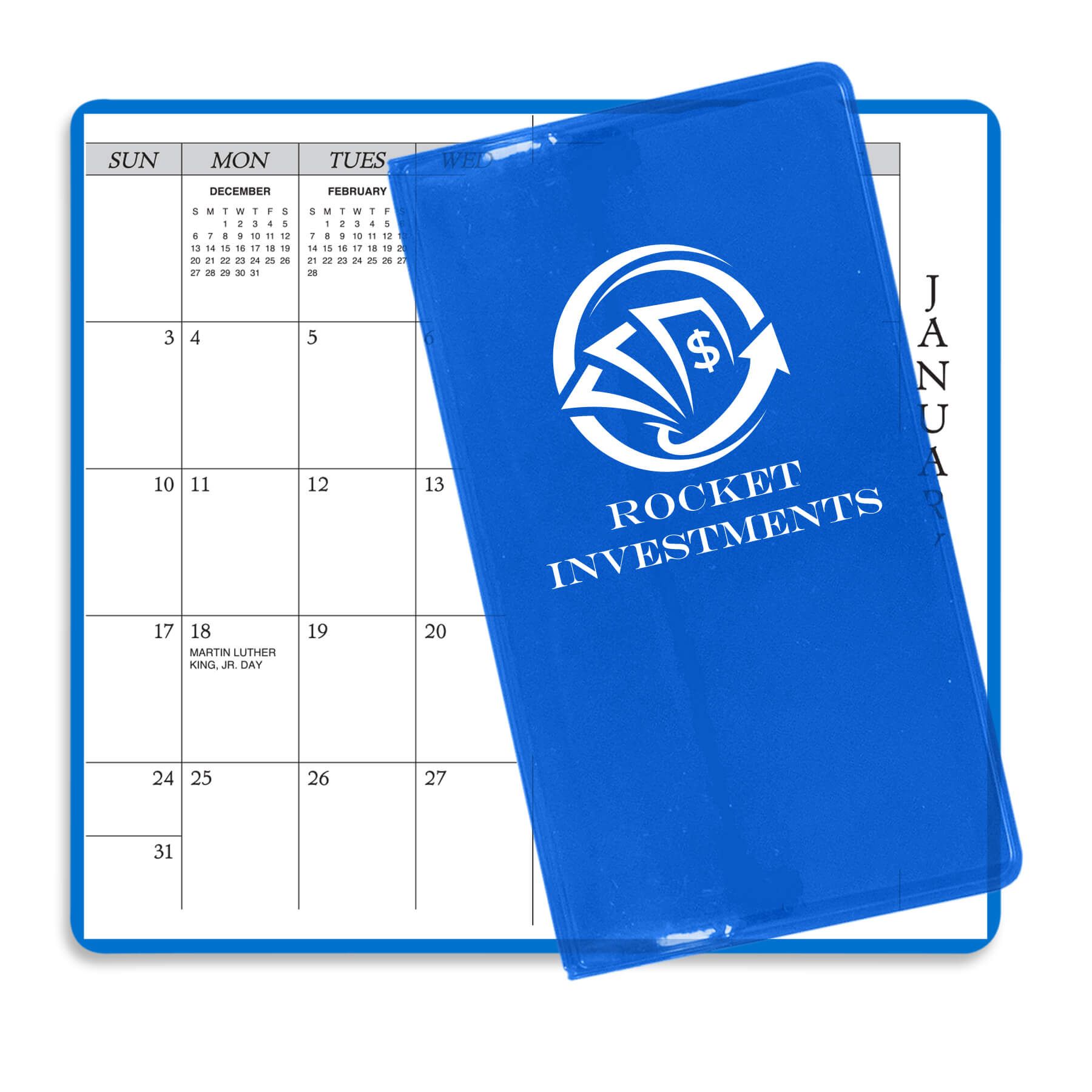 Translucent Vinyl Monthly Pocket Planner                              